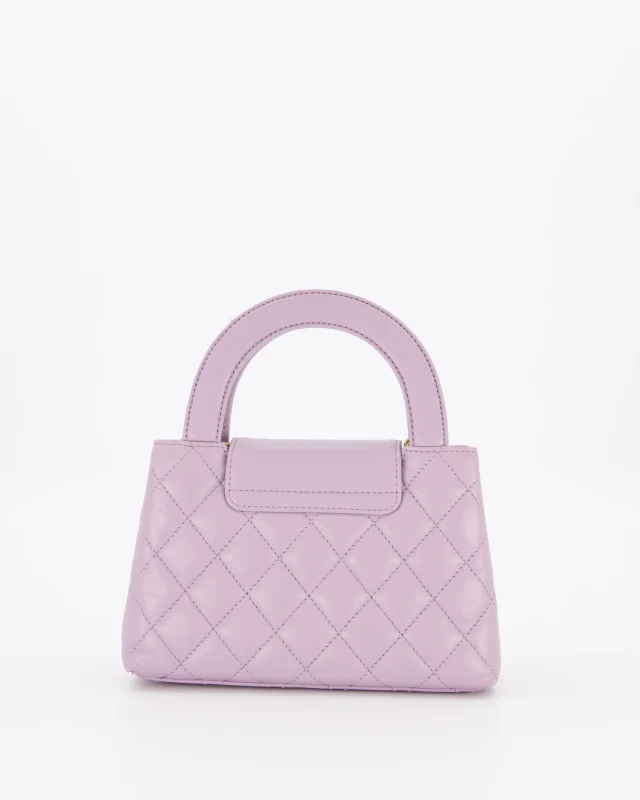 Chanel Lilac Small Mini Kelly Shopping Bag in Purple Calfskin from Sellier, photo 8 of 21