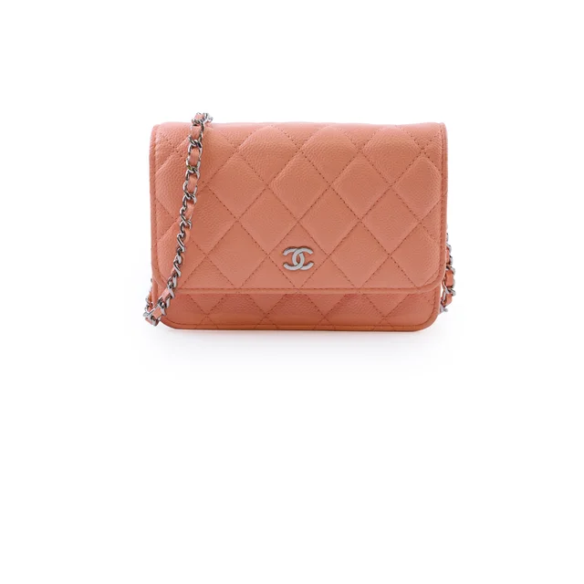 Chanel Peach Mini Caviar WOC in Caviar leather from The Purse Affair