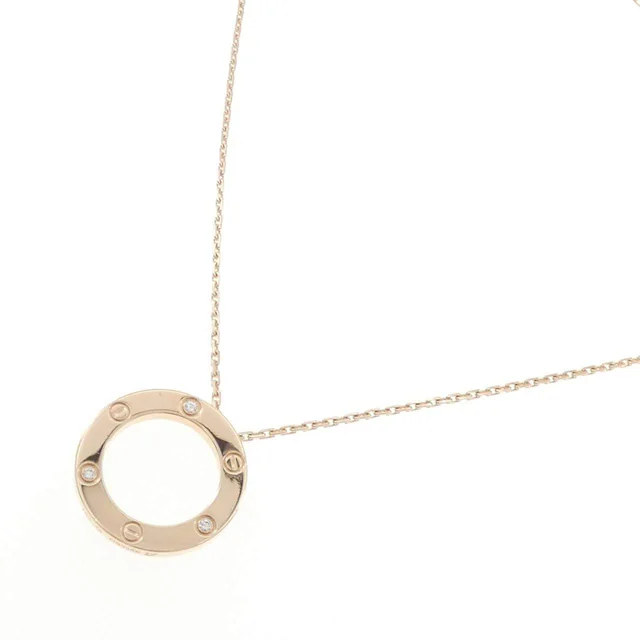 Cartier LOVE 750 Pink Gold Diamond Necklace in Pink from LuxUness, photo 2 of 2