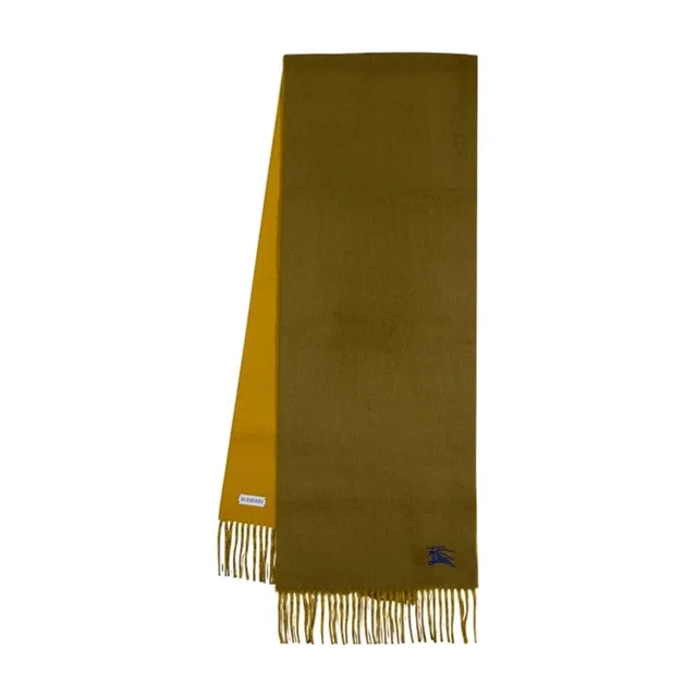 Burberry Wool Solid Scarf — Khaki Scarfs in Green Wool from HEWI