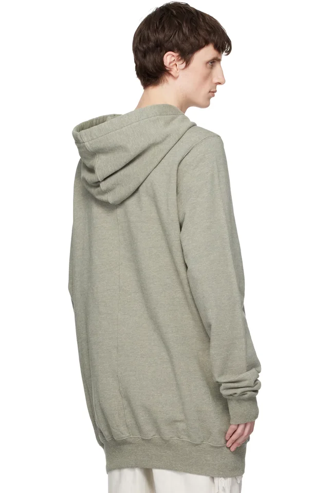 Rick Owens DRKSHDW Gray Temple Pullover Hoodie, photo 3 of 4 from SSENSE