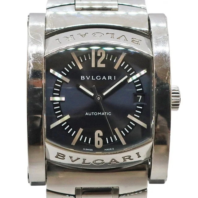 Bvlgari Heaven Assioma SS Blue Gray Automatic Watch in Blue from The Reluxe