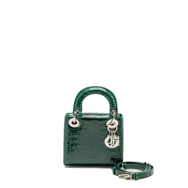 Mini Lady Dior Crocodile Green SHW in Green Crocodile from EMIER