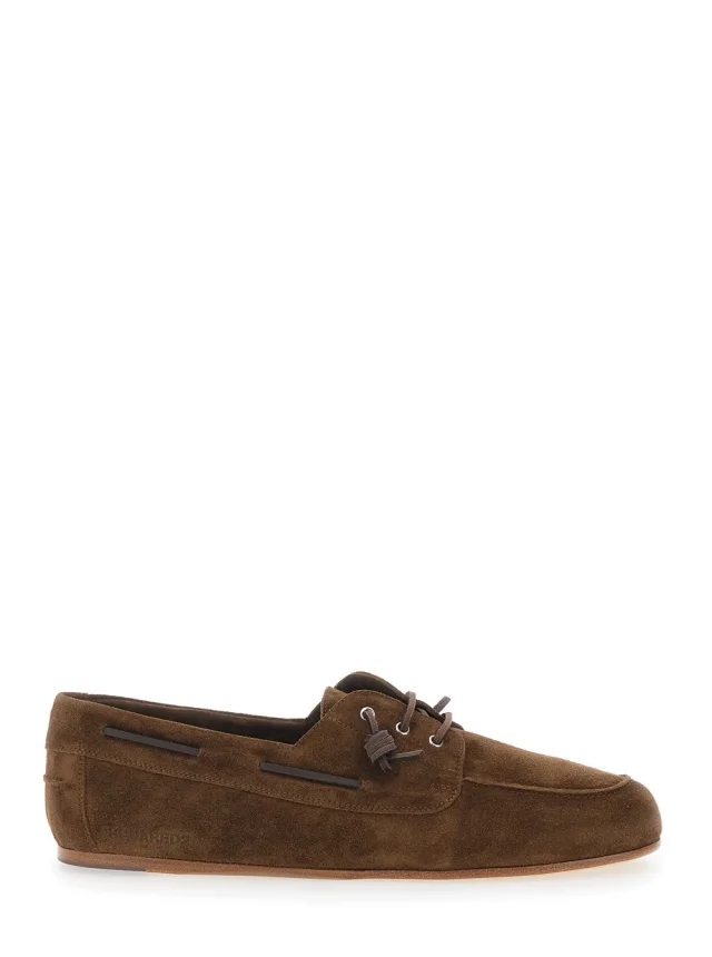 Brown Loafers with Almond Toe in Suede for Men in Brown, image 1 of 1 from Gaudenzi Boutique