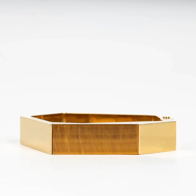 Celine Brass Angular Geometric Id Bracelet from Labellov, photo 3 of 4