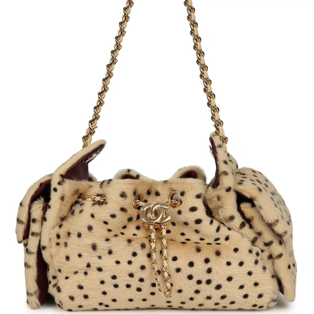Chanel Mini 25 Hobo Bag "Cheetah Print" Calf Hair Gold Hardware in Lambskin from Madison Avenue Couture