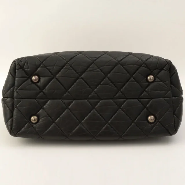 Chanel 2.55 Chain Shoulder Bag, Black, circa 2013 in Black Leather from VINTAGE QOO TOKYO, photo 10 of 11