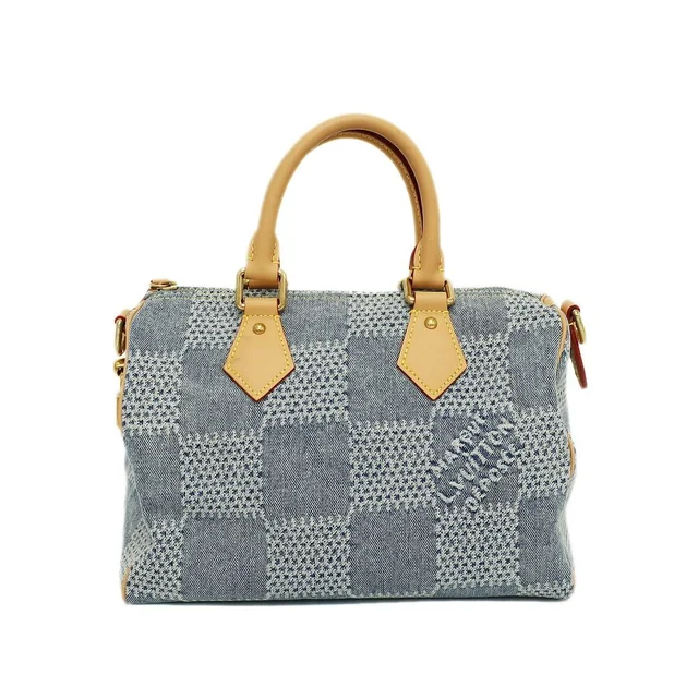 Louis Vuitton Speedy Bandouliere 25 Shoulder 2-Way Damier Denim Mini Boston Bag in Denim from The Reluxe