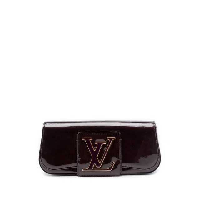 Purple Louis Vuitton Vernis Sobe Clutch Bag in Purple Leather from Designer Revival