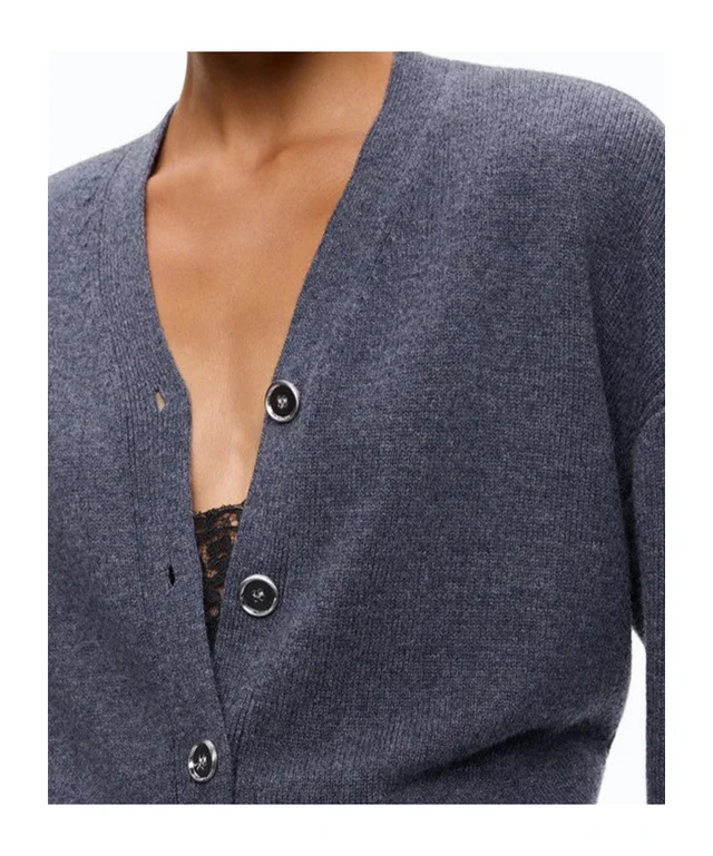 Pinko ribbed-trim V-neck cardigan, photo 5 of 5 from SENSER