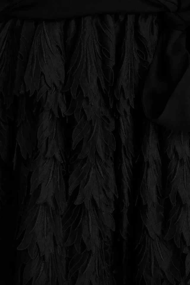 Valentino Garavani Silk-Organza and Cotton-Blend Crepe Mini Dress in Black, photo 4 of 4 from THE OUTNET