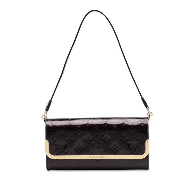 Purple Louis Vuitton Vernis Rossmore MM Shoulder Bag in Purple Leather from Designer Revival