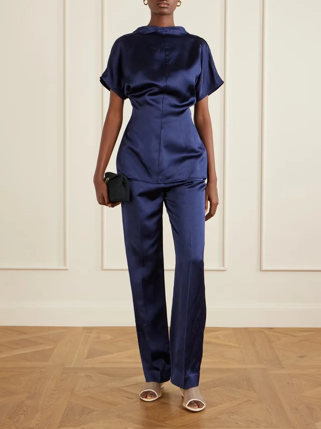 TOVE Beatrix dupioni blouse in Blue, photo 2 of 2 from NET-A-PORTER (Canada)