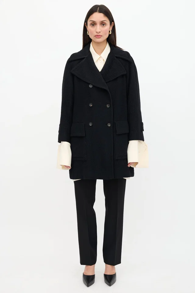 Gucci FW 1996 Wool Double Breasted Coat in Wool from VSP Consignment
