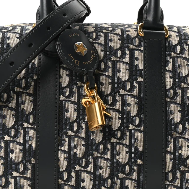 Dior Oblique Groove 25 Bag Blue in Blue Coated canvas from FASHIONPHILE, photo 8 of 10