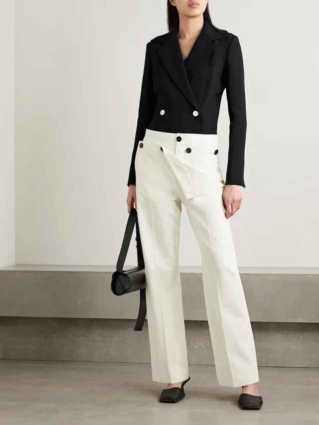 PROENZA SCHOULER Marine double-breasted twill jacket in Black, photo 2 of 2 from NET-A-PORTER (Canada)