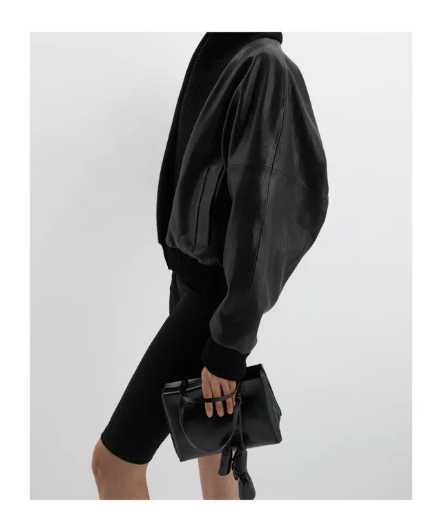 Magda Butrym Leather Bomber Jacket, photo 4 of 4 from SENSER
