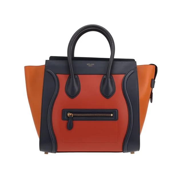 Celine Luggage handbag in orange, red and blue leather in Red Leather from Collector Square, photo 2 of 4