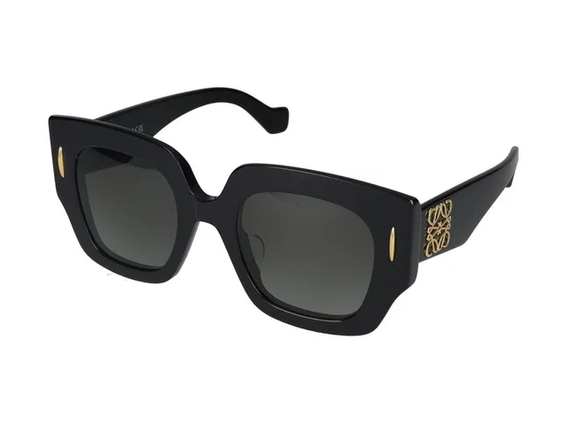 Loewe Lw40129u Oversized Squared Frame Sunglasses — Black Standard in Black from HEWI