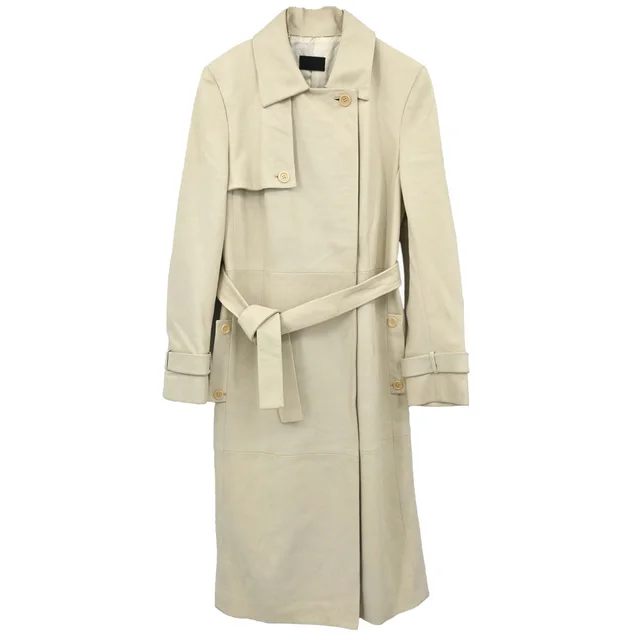 Loewe Lambskin Coat Ivory #38 in White Lambskin from AMORE Vintage Tokyo