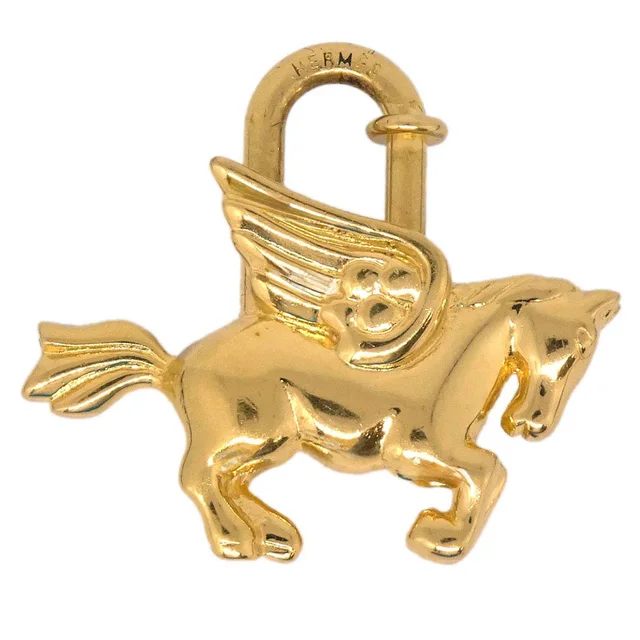 Hermès 1993 Le Cheval Pegasus Cadena Gold Small Good in Gold from AMORE Vintage Tokyo