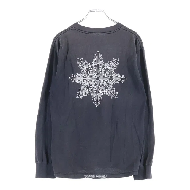 Chrome Hearts Vintage Flolal Cross Snow Flake Long Sleeve Tee Floral Snowflake from The Reluxe