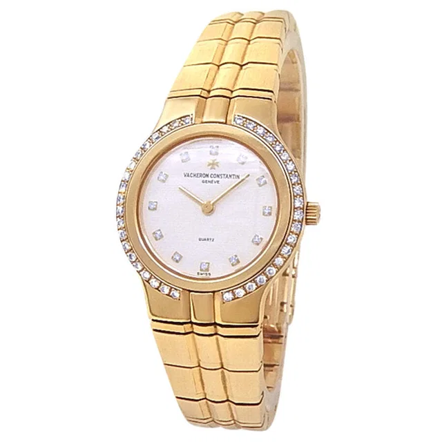 Vacheron Constantin Phidias Diamond White Dial Ladies Watch 602197 in yellow|gold|white from Jomashop.com