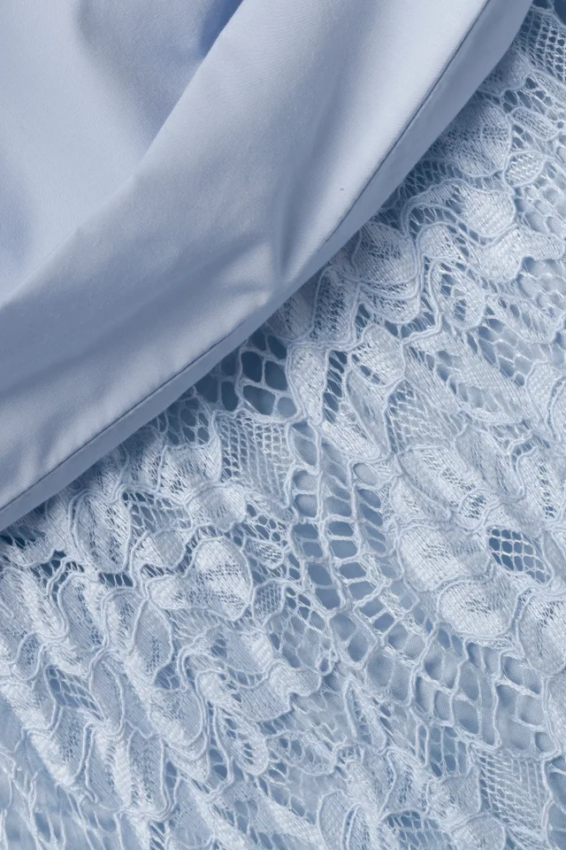 SIMKHAI Annalise Cotton Lace Midi Dress in PERIWINKLE SKY Cotton Poplin / Lace, photo 7 of 7 from SIMKHAI