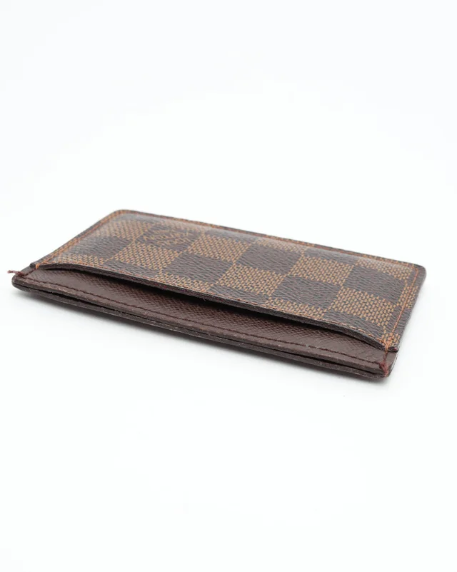 Louis Vuitton Damier Ebene Card Holder in Brown Canvas from A Retro Tale, photo 3 of 9