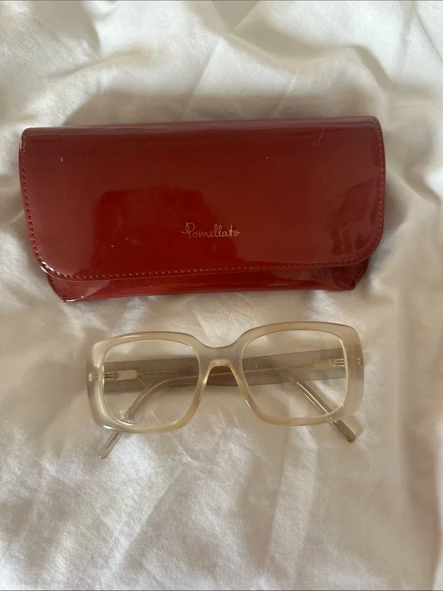 Pomellato Clear Glasses in gray|red from Poshmark