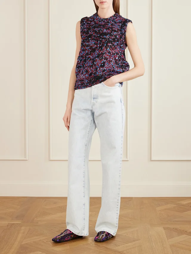 DRIES VAN NOTEN Frayed printed cotton vest, photo 2 of 2 from NET-A-PORTER (Canada)