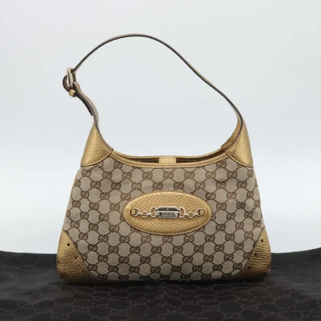 Gucci Vintage Jackie O Chain Hobo Gg Canvas Beige Bag in Beige Canvas from HEWI, photo 12 of 22