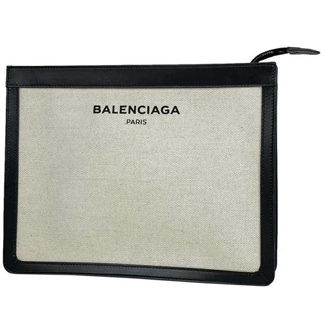 Balenciaga Logo Clutch Bag Shoulder Canvas Black in black Canvas from Poshmark