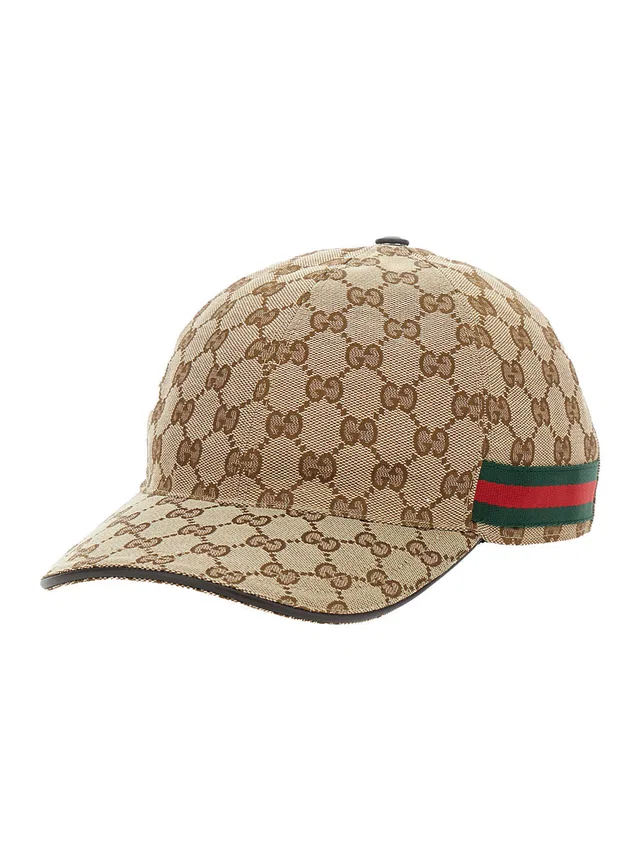 Gucci 200035 Gg Canvas Baseball Cap — Beige Polyester Caps in Beige Canvas from HEWI
