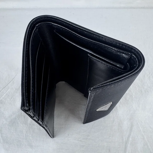 Prada Tessuto Nylon Tri-Fold Flap Wallet in Metal, Nylon, Saffiano Leather, Tessuto, tessuto nylon from Reowned, photo 3 of 5