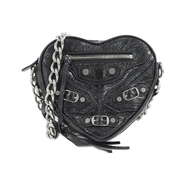 Balenciaga Le Cagole Heart Mini Lamb Shoulder Bag in Leather from LuxUness
