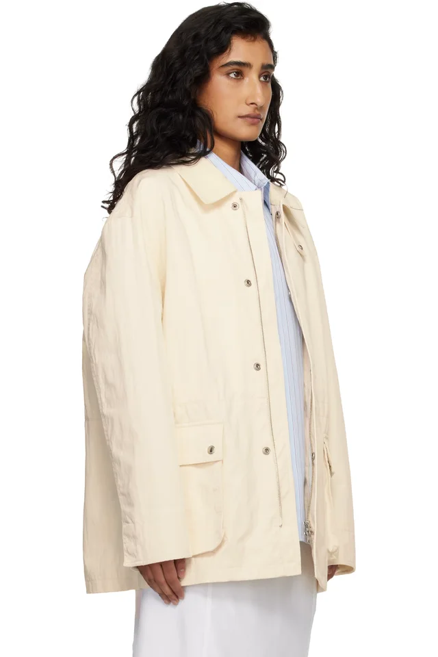 Dunst Off-White Cotton Chore Jacket, photo 2 of 4 from SSENSE