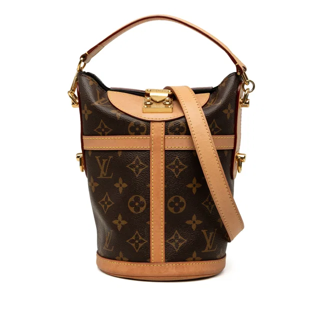 Brown Louis Vuitton Monogram Duffle Bucket Bag in Brown Coated canvas from Designer Revival