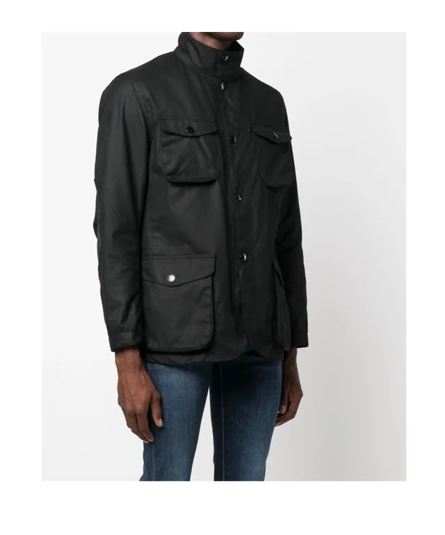 Barbour Ogston High-Neck Waxed Jacket, photo 5 of 6 from SENSER