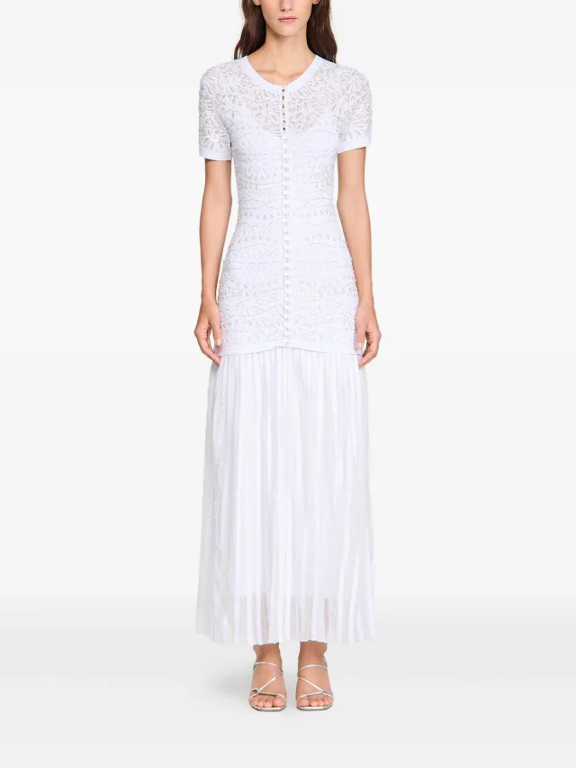 SANDRO beaded knit maxi dress, photo 2 of 2 from FARFETCH