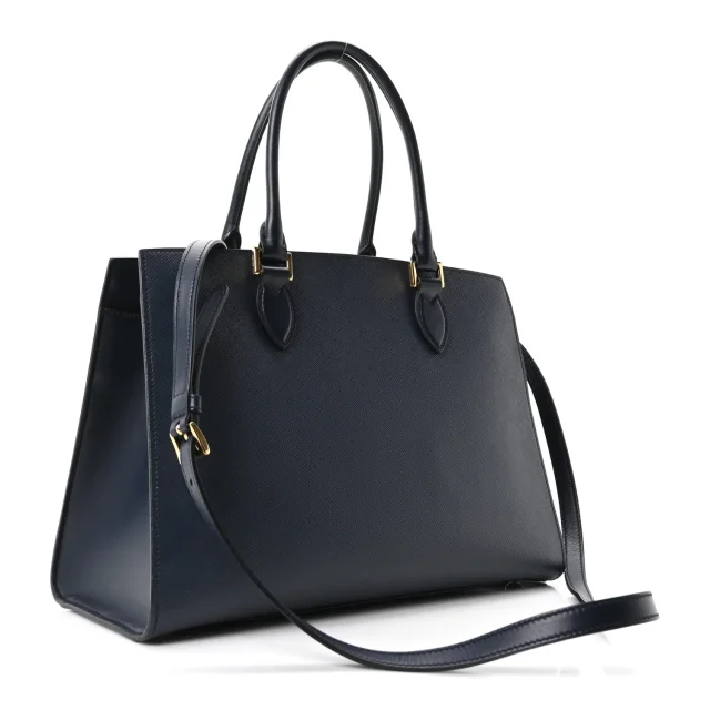 Prada Saffiano Soft Calfskin Tote Baltico in Saffiano leather from FASHIONPHILE, photo 3 of 10