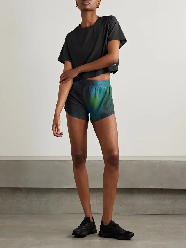 ADIDAS ORIGINALS + Y-3 ombré recycled-mesh shorts in Blue, photo 2 of 2 from NET-A-PORTER (Canada)