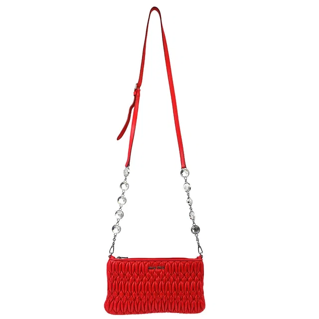 Miu Miu 2000-2010 Red Lambskin Matelasse Shoulder Bag in Red Lambskin from AMORE Vintage Tokyo
