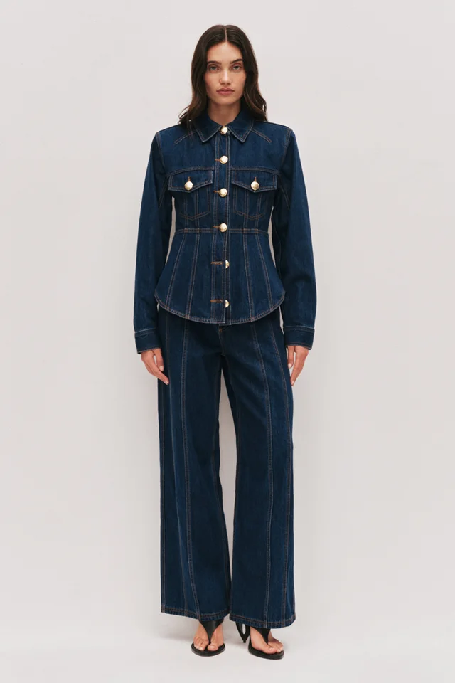 AJE Elodi Corset Denim Shirt from Aje, photo 1 of 1