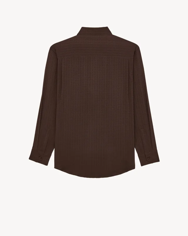 Saint Laurent Half-Buttoned Jacquard Shirt, photo 2 of 3 from SENSER