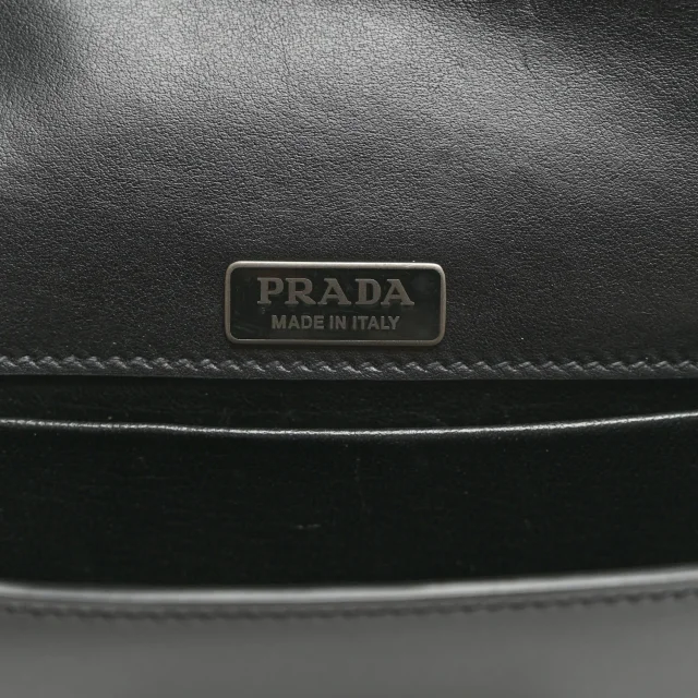 Prada City Calfskin Saffiano Cahier Bag Black in Black Saffiano leather from FASHIONPHILE, photo 6 of 9