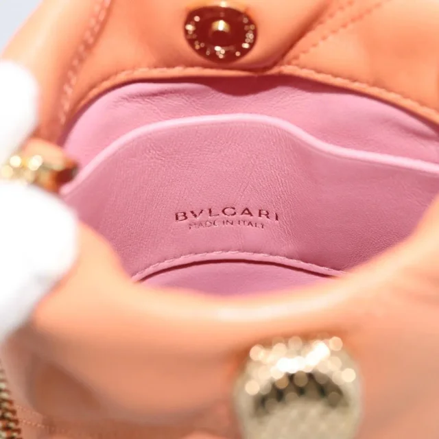 Bvlgari Serpenti Cabochon Phone Holder on Chain Diagonal Quilted Leather in Leather from Her-Age, photo 6 of 42