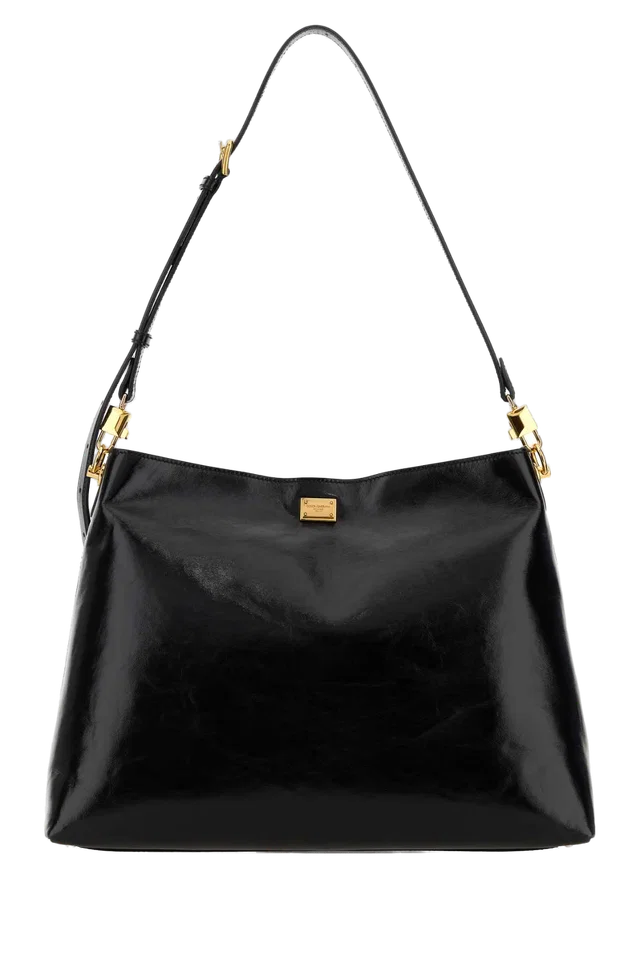 Dolce & Gabbana Vittoria Shoulder Bag — Black in Black Calfskin from HEWI