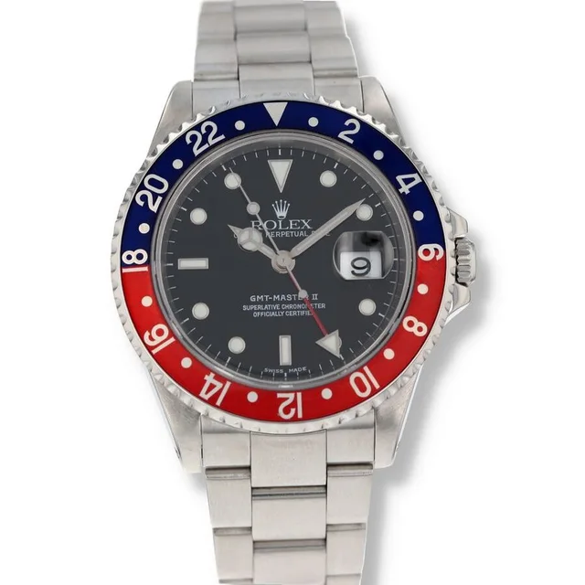 Rolex GMT-Master II GMT Automatic Chronometer Black Dial Mens Watch 16710 BKSO in Black from Jomashop.com