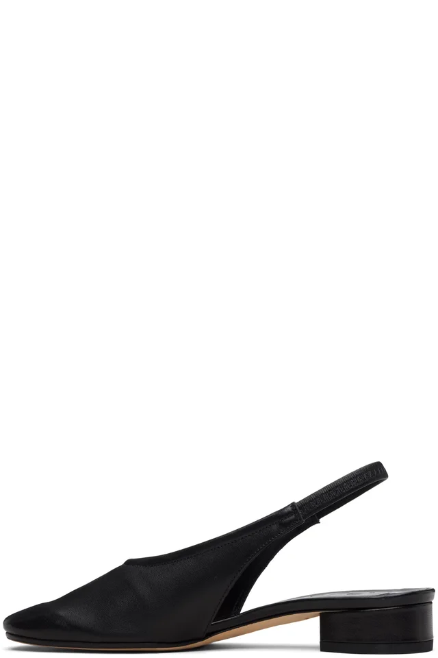 Aeyde Black Dua Slingback Heels, photo 3 of 5 from SSENSE